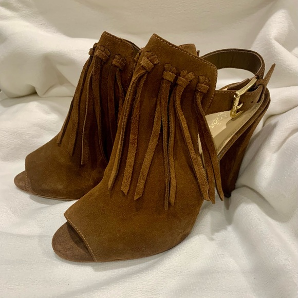 Michael Kors brown fringe heels - Picture 3 of 6